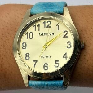 Blue & Gold Geneva Men’s Watch